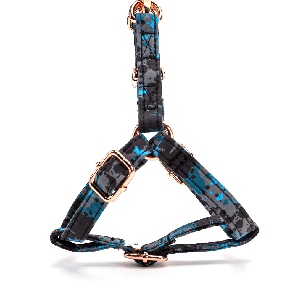 100% Cotton Adjustable Step-In Dog Harness Rose Gold Camouflage side