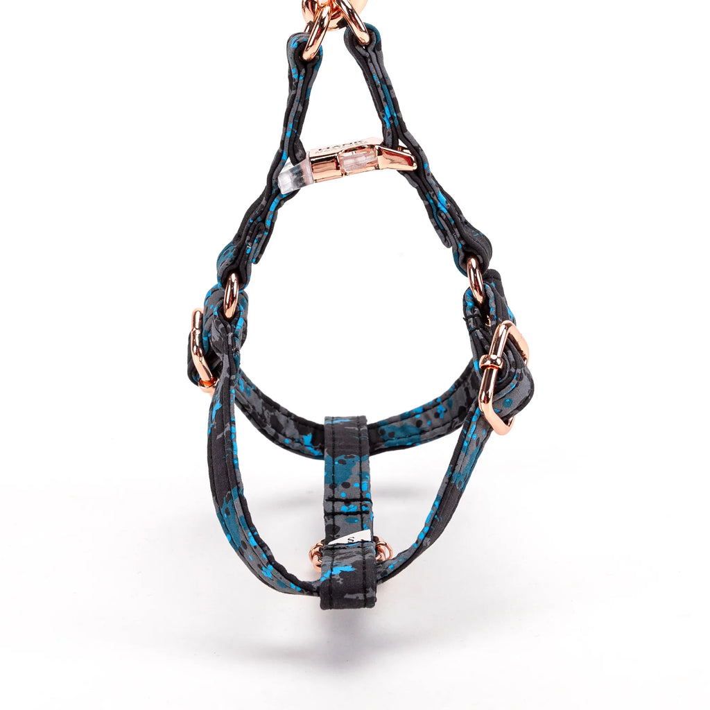 100% Cotton Adjustable Step-In Dog Harness Rose Gold Camouflage back