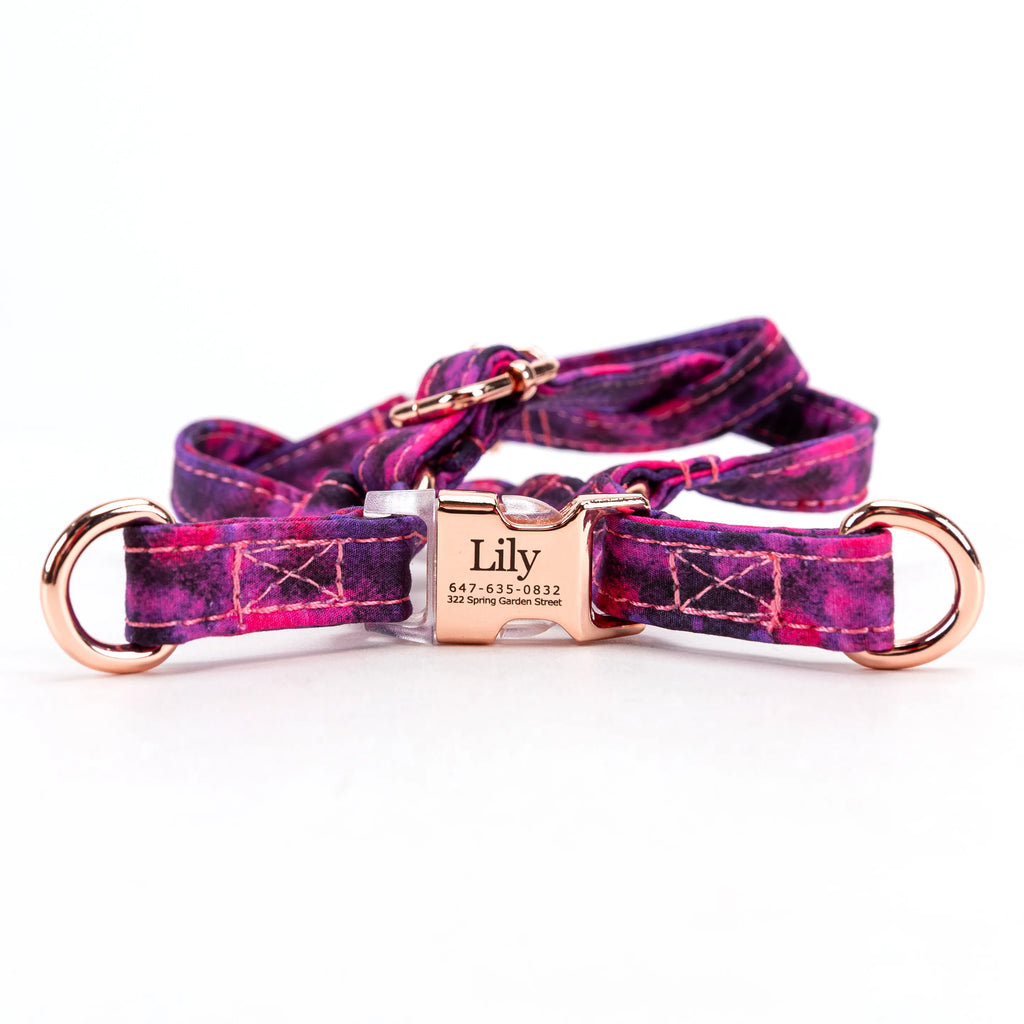 100% Cotton Adjustable Step-In Dog Harness Rose Gold Galaxy main