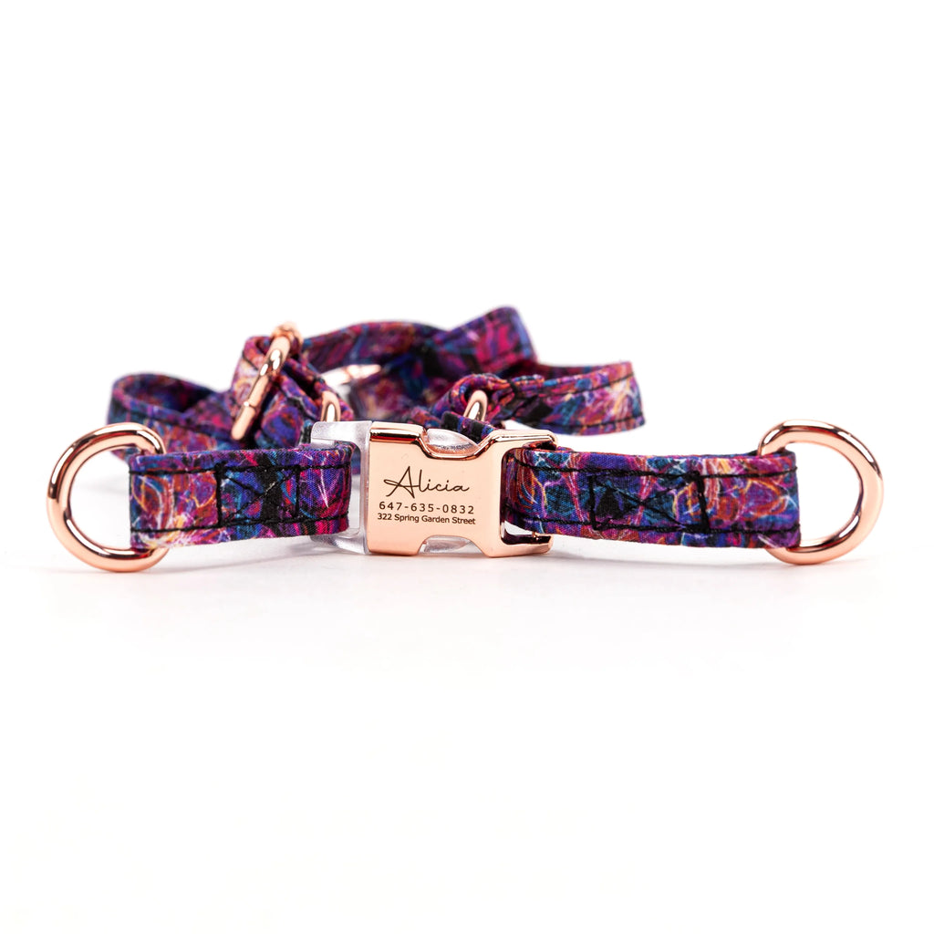 100% Cotton Adjustable Step-In Dog Harness Rose Gold Nebula main