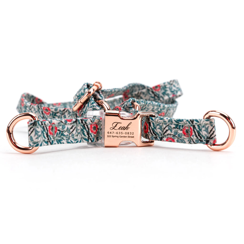 100% Cotton Adjustable Step-In Dog Harness Rose Gold Sweet Briar main