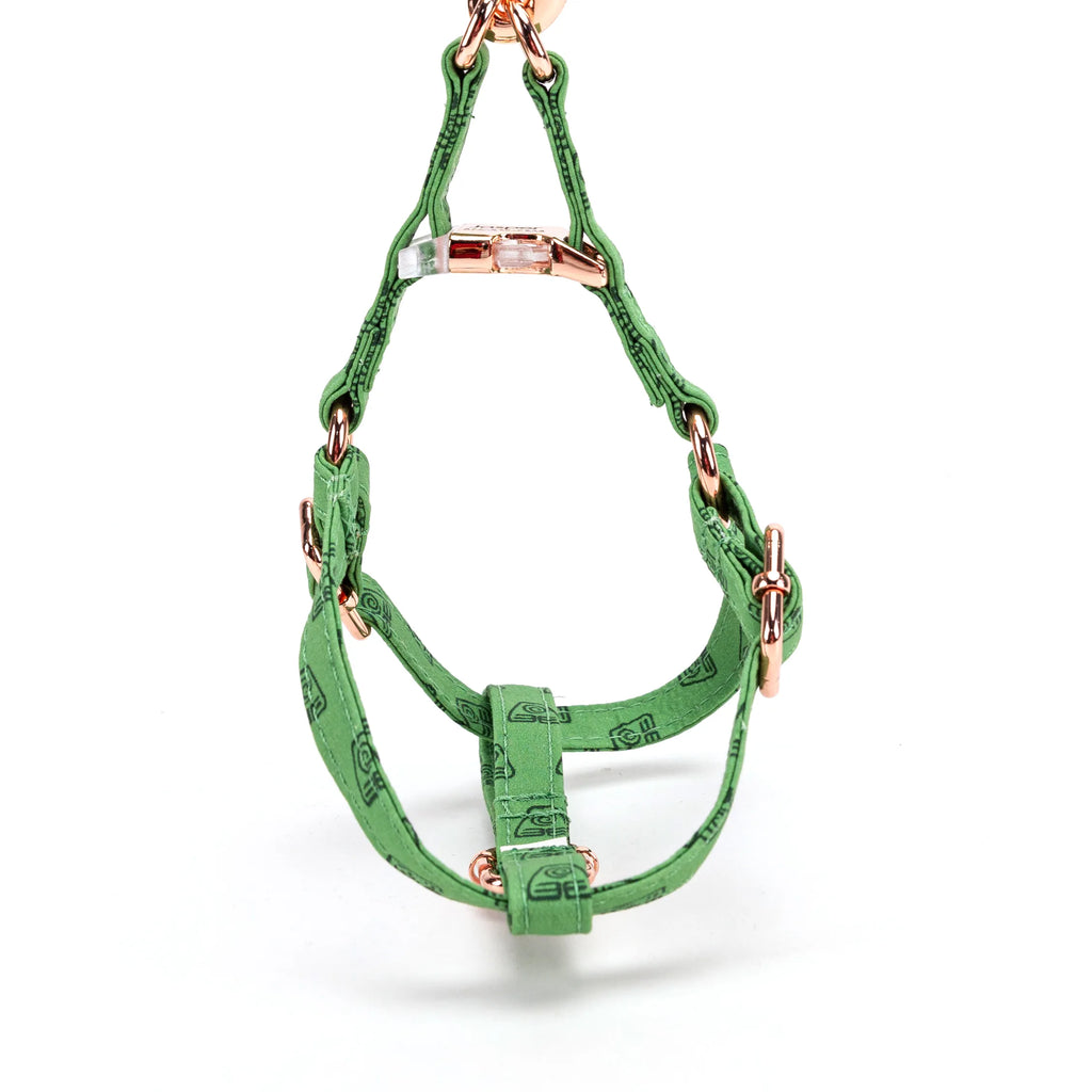 100% Cotton Adjustable Step-In Dog Harness Rose Gold Avatar Earth Kingdom back