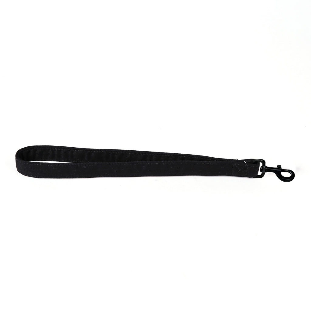 100% Cotton Adjustable Dog Lead Black  Black main