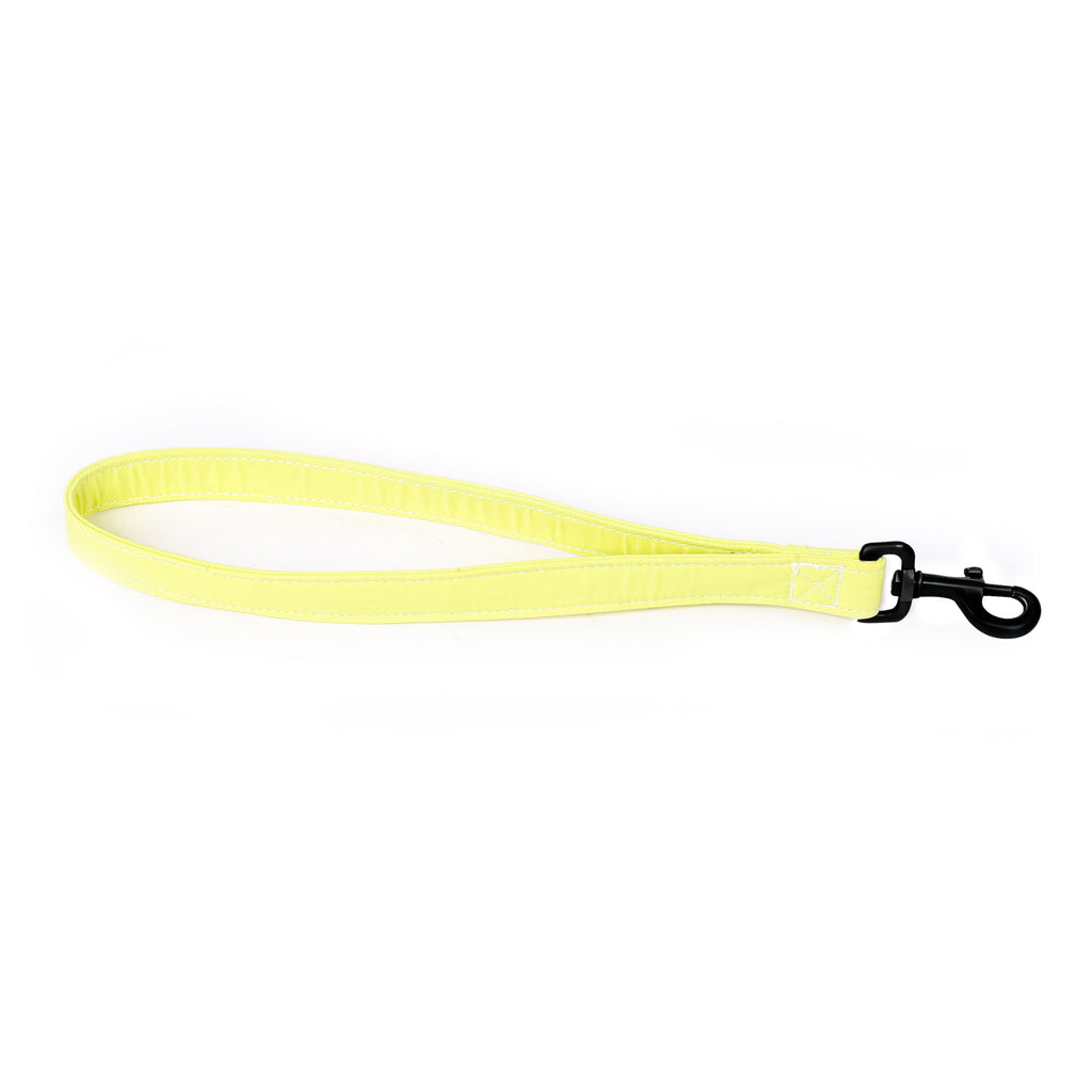 100% Cotton Adjustable Dog Lead Black   Lemon main