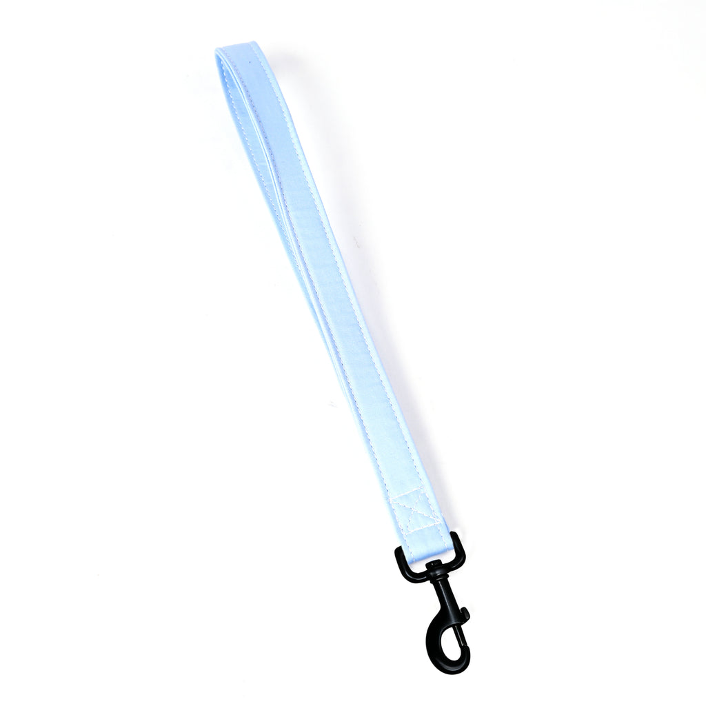 100% Cotton Adjustable Dog Lead Black  Blue front