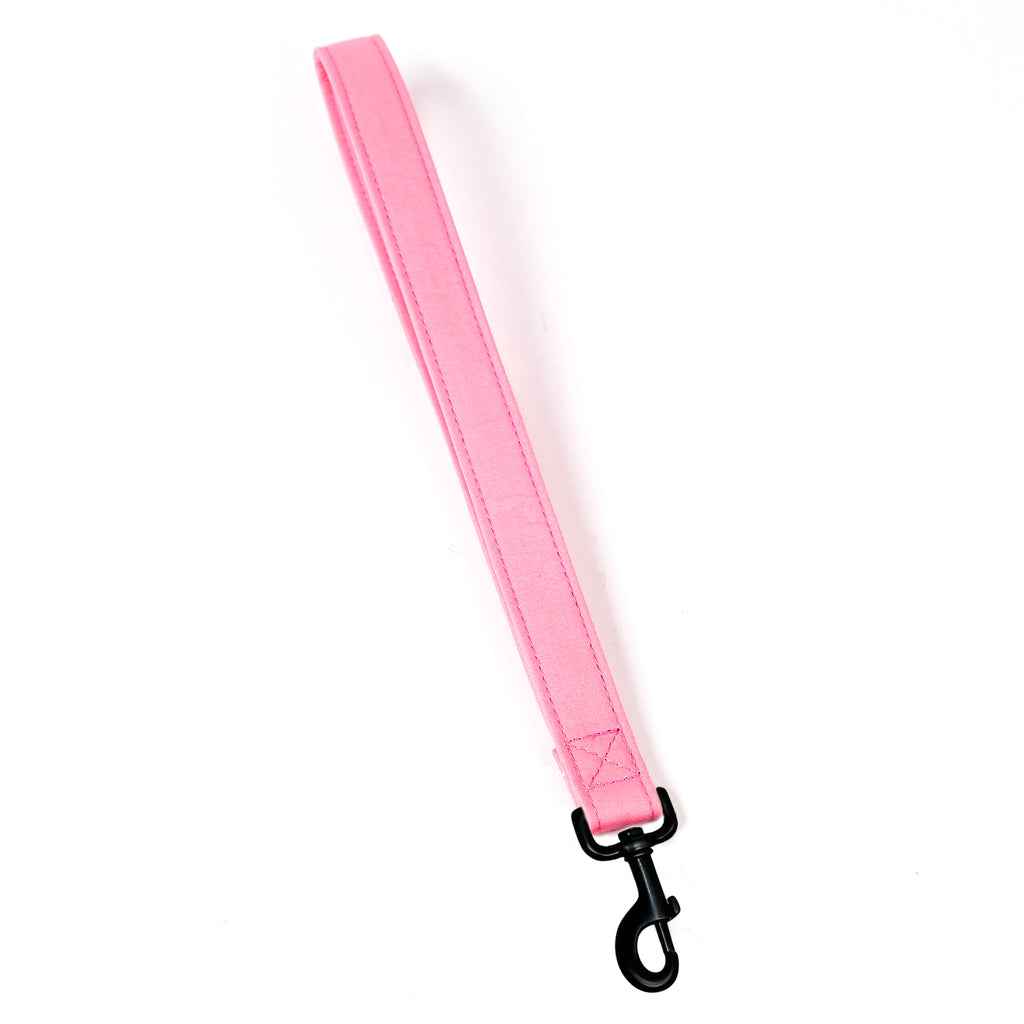 100% Cotton Adjustable Dog Lead Black  Coral front