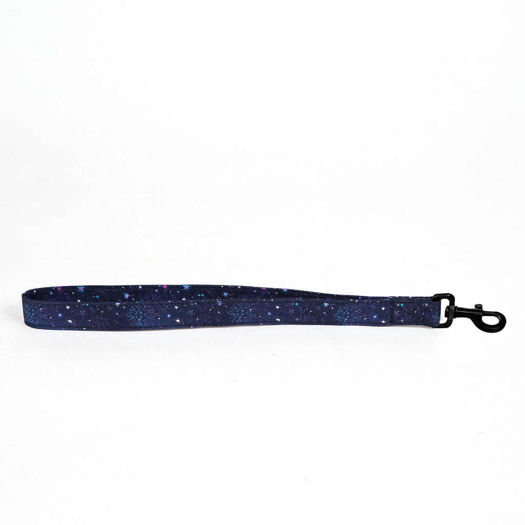 100% Cotton Adjustable Dog Lead Black  Galaxy Stars main
