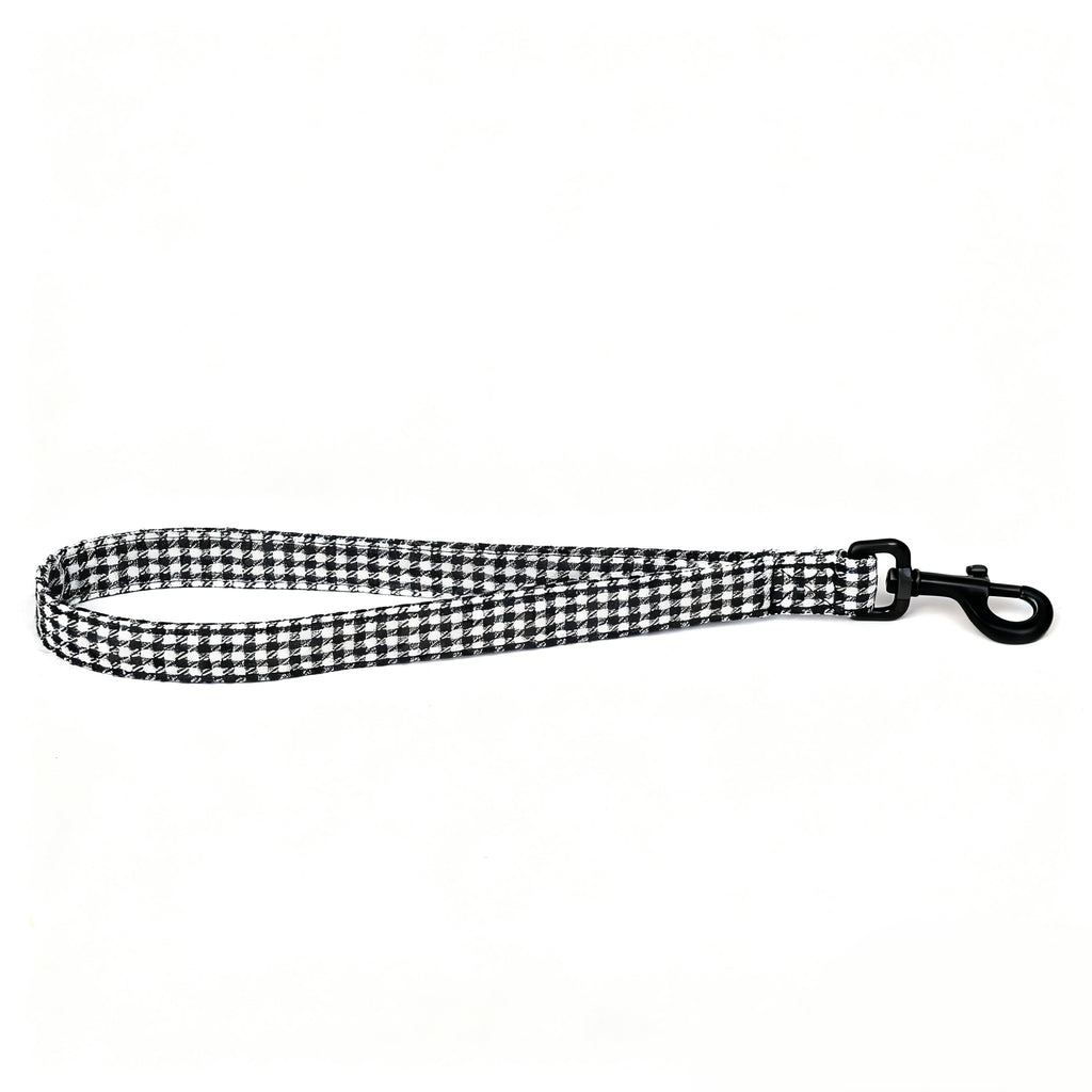 100% Cotton Adjustable Dog Lead Black  Shepherd Black White main
