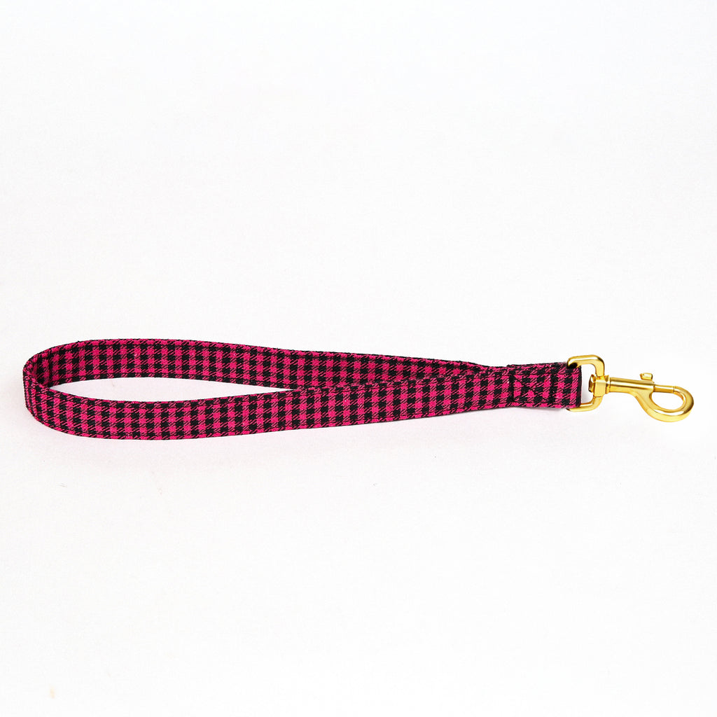 100% Cotton Adjustable Dog Lead Gold  Shepherd Fuschia main
