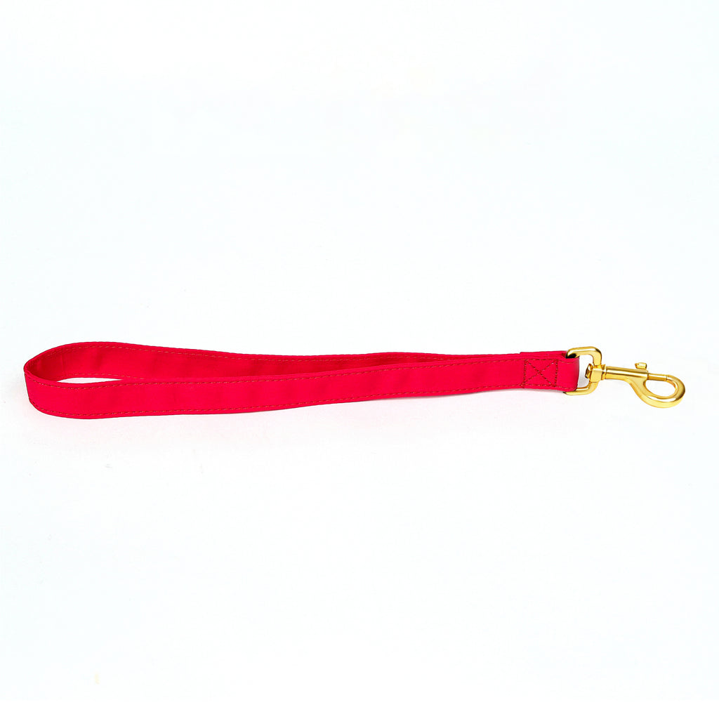 100% Cotton Adjustable Dog Lead Gold  Poinciana Red main