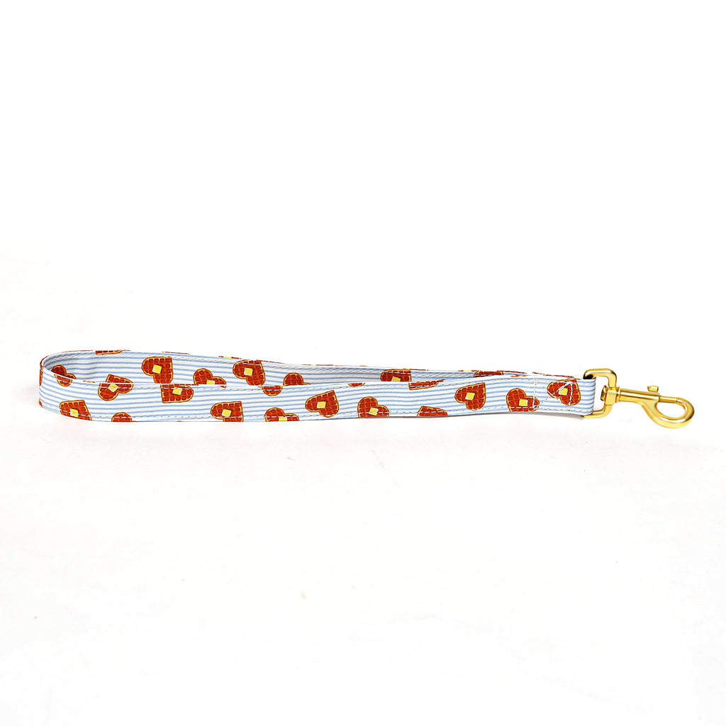 100% Cotton Adjustable Dog Lead Gold   Butter Waffles main