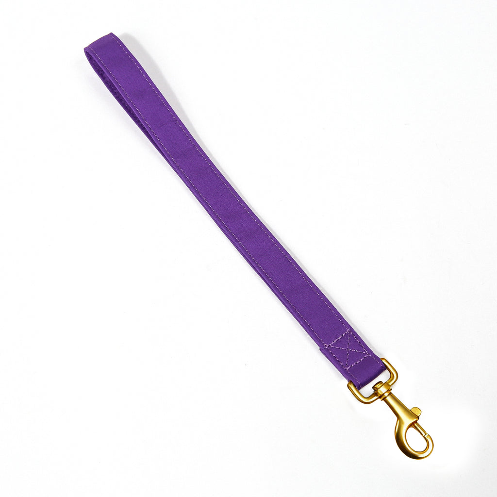 100% Cotton Adjustable Dog Lead Gold   Purple Tornado front