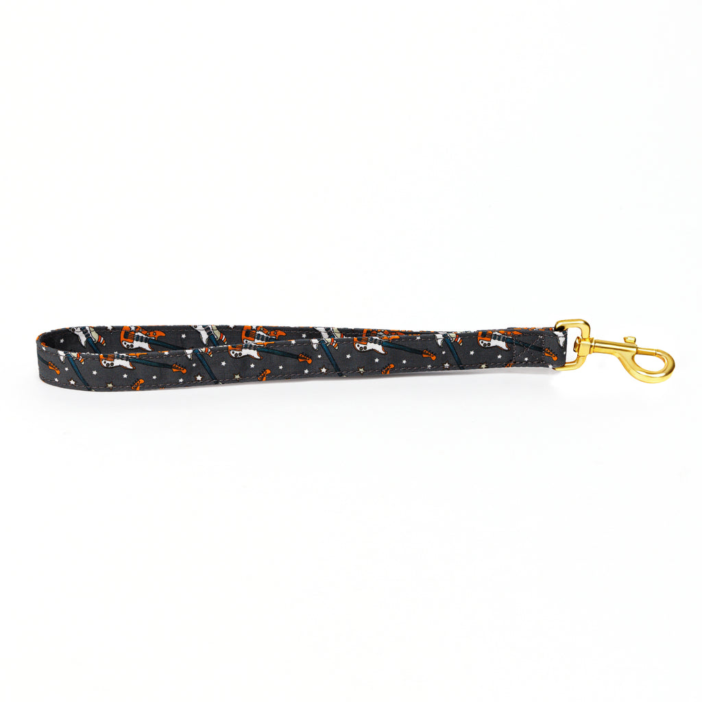 100% Cotton Adjustable Dog Lead Gold Guitar main