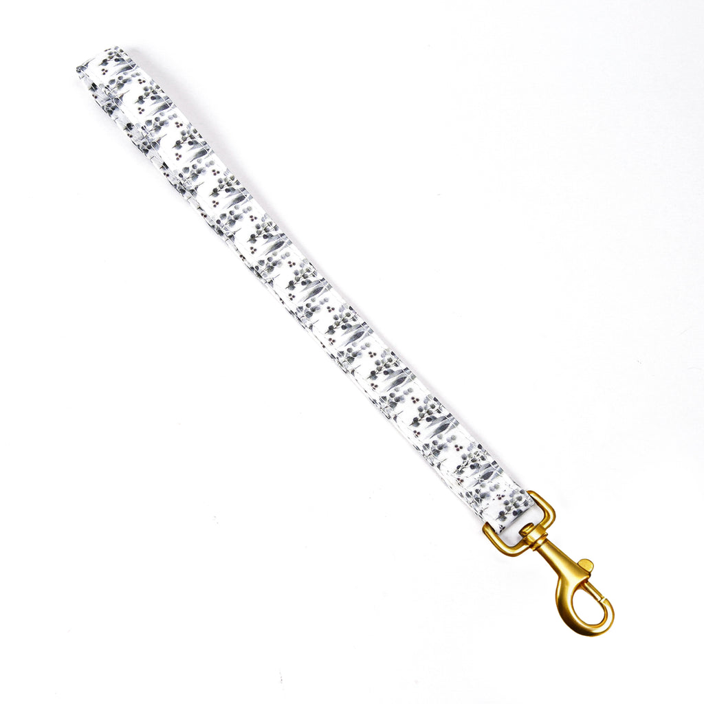 100% Cotton Adjustable Dog Lead Gold  Eucalyptus front