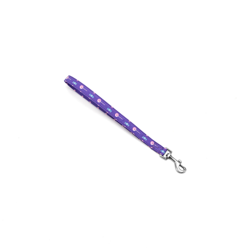 Adjustable Dog Lead Organic Cotton Sliver Lollipop front