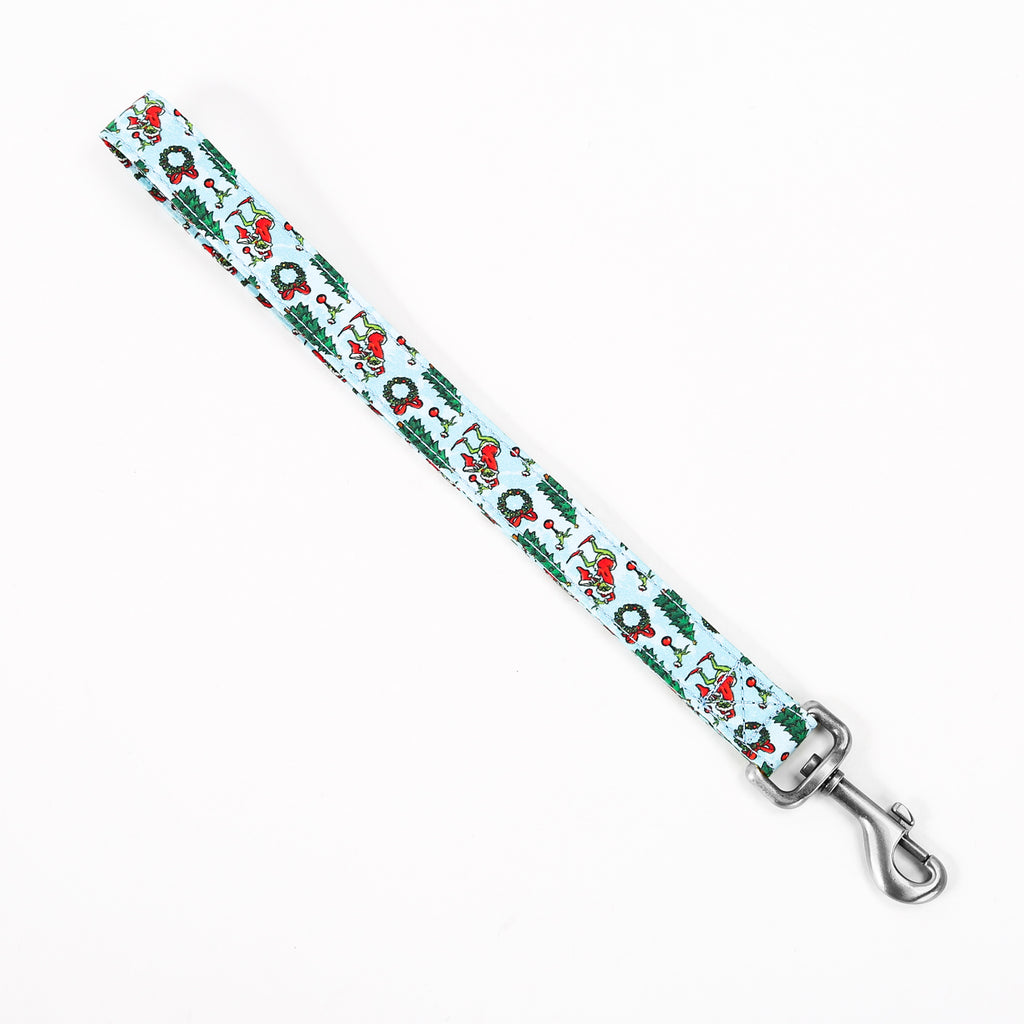 100% Cotton Adjustable Dog Lead Sliver The Grinch front